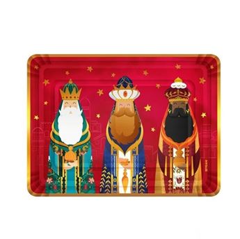 Picture of Bandejas Reyes Magos Navidad cartón 34cm (2 uds.)