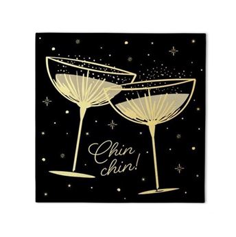 Imagen de Servilletas Chin Chin Celebración Destellos 33cm (30 uds.)