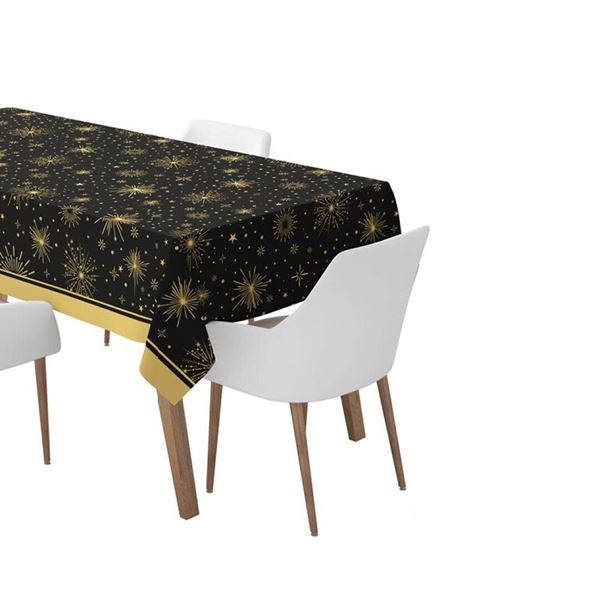 Imagen de Mantel Dorados Destellos papel (1.4m x 2.2m)