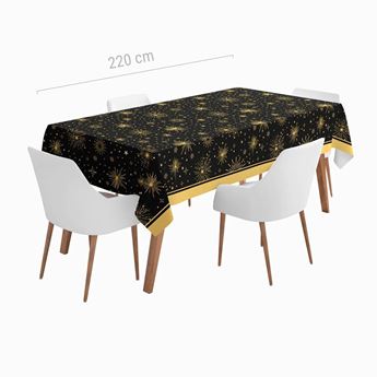 Imagen de Mantel Dorados Destellos papel (140cm x 220cm)