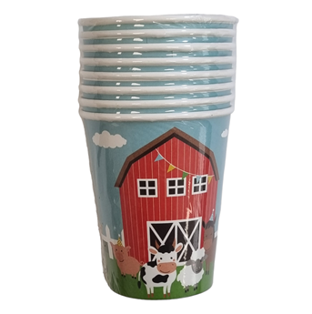 Imagen de Vasos Mi Granja Infantil cartón (8 unidades)