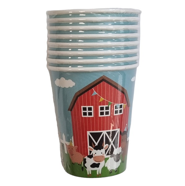 Imagen de Vasos Mi Granja Infantil cartón (8 unidades)