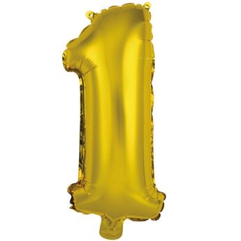 Imagen de Globo Número 1 Dorado Mini (33cm)