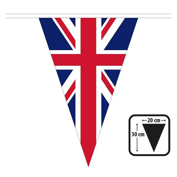Imagen de Banderín Bandera Reino Unido plástico (10m)