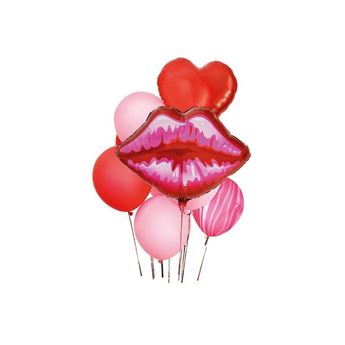 Picture of Bouquet Globos Labios Rojo Pasión (10 uds.)