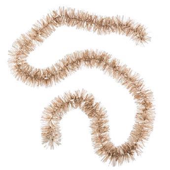 Imagens de Espumillón Dorado Champán Brillante (180cm x 7cm)