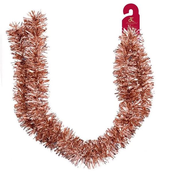 Imagen de Espumillón Rosa Metalizado 180cm 7cm