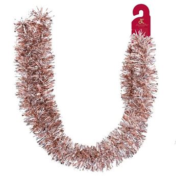 Imagen de Espumillón Rosa y Plata Brillante 180x7cm