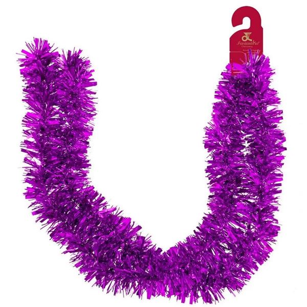 Imagen de Espumillón Fucsia Brillante (180cm x 7cm)