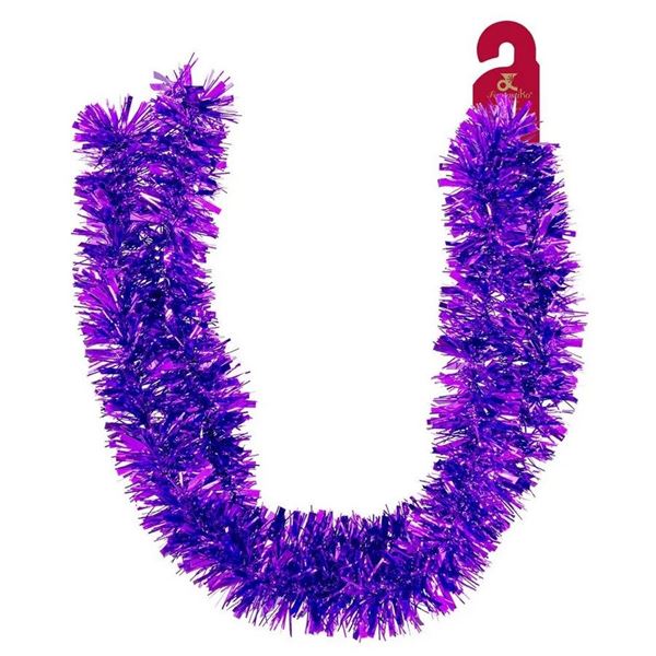 Imagens de Espumillón Color Morado Brillante 180x7cm
