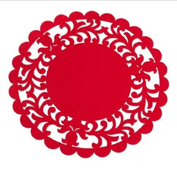 Picture of Salvamantel Navideño Fieltro Rojo (33cm)