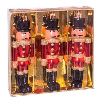 Picture of Adornos Cascanueces Rojos 12 cm (Pack de 3)