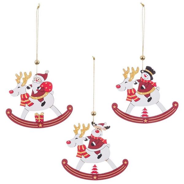 Picture of Colgante Madera Reno de Navidad 10cm (1 ud.)