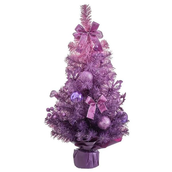 Imagen de Árbol de Navidad Rosa Decorado (60cm)