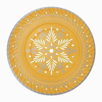 Imagen de Bandeja Dorada Redonda cartón 30cm