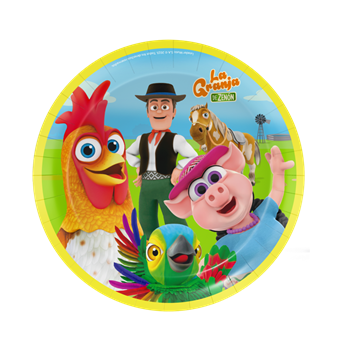 Imagen de Platos La Granja de Zenón cartón 18cm (8 unidades)