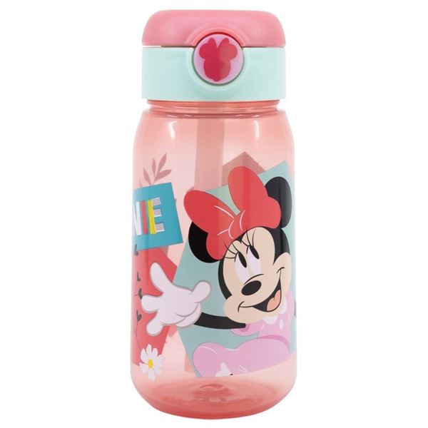 Imagen de Botella Infantil Minnie Mouse con Pajita reutilizable