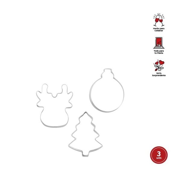 Picture of Moldes Cortadores para Galletas Navideñas (3 uds.)