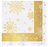Imagen de Servilletas Copos de Nieve Oro papel (30 uds.)