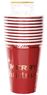 Picture of Vasos Rojo Chic Merry Christmas cartón (10 unidades)