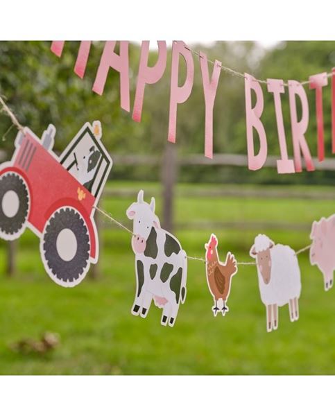 Imagens de Guirnalda Happy Bday Animales de Granja Infantil