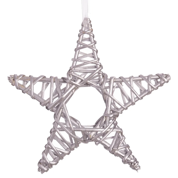 Imagens de Colgante Estrella Mimbre Plata (25cm)