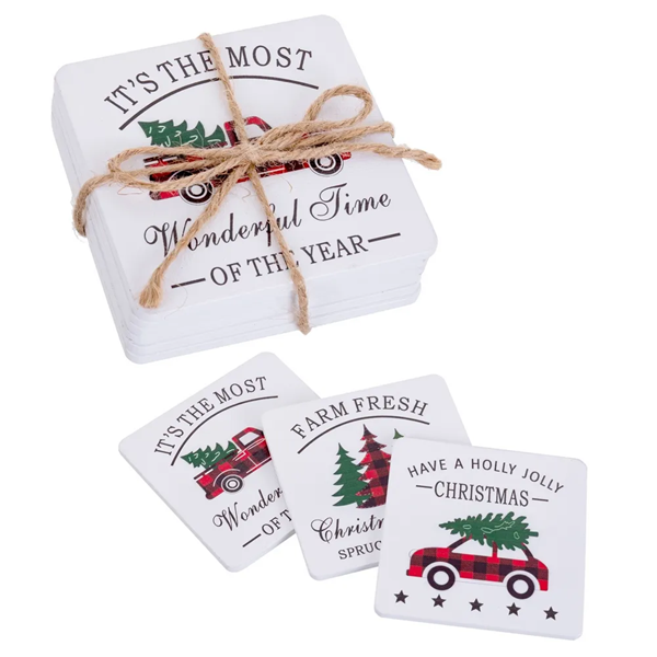 Picture of Posavasos Navideños Madera 10cm (6 unidades)