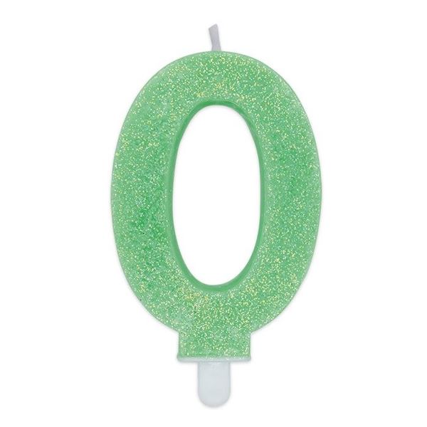 Imagens de Vela 0 Verde Glitter