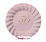 Imagens de Platos 50 Cumpleaños Rosa cartón 20cm (8 unidades)