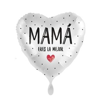 Imagen de Globo Corazón Mamá Eres la Mejor (43cm)