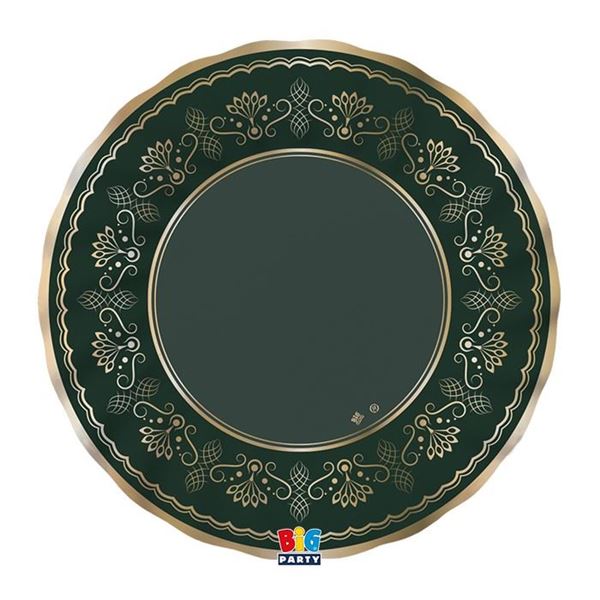 Picture of Platos Royal Verde cartón 25cm (6 unidades)
