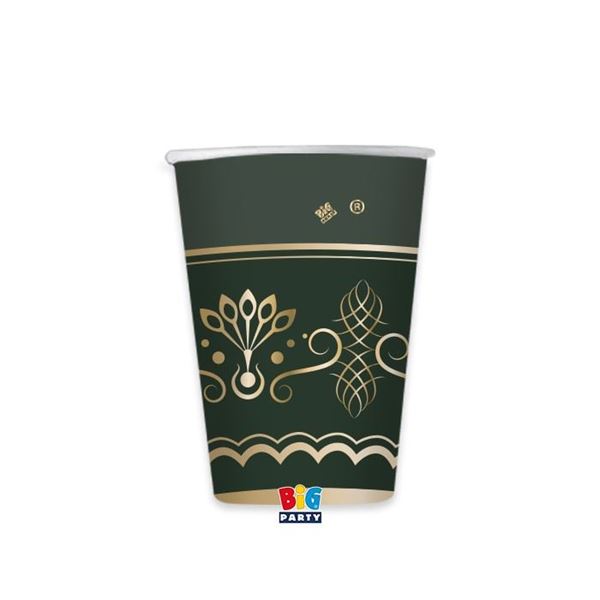 Picture of Vasos Royal Verde cartón 200cc (6 unidades)