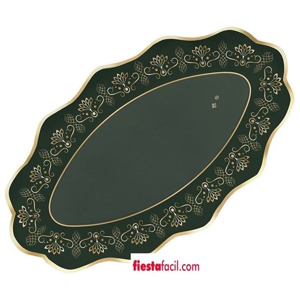 Imagens de Bandeja Royal Green Gold cartón 36cm (2 unidades)