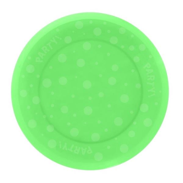 Picture of Plato Verde Reusable plástico 21cm (1 unidad)