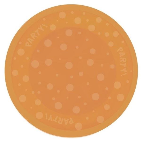 Imagen de Plato Naranja Plástico reutilizable 21cm