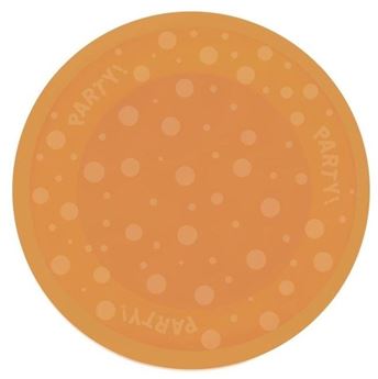 Imagen de Plato Naranja Reusable Plástico 21cm