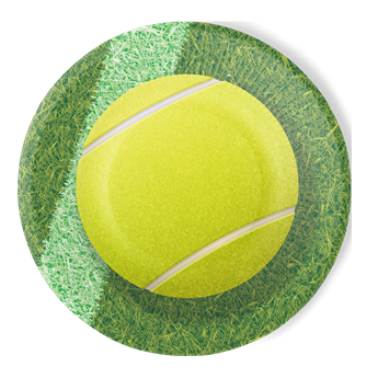 Imagen de Platos Tenis y Pádel cartón 23cm (8 unidades)