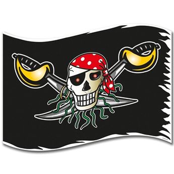 Bandera Pirata Jolly Espada en Raso de Alta Calidad