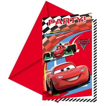 Imagen de Invitaciones de Cumpleaños Cars 2 Disney (6uds)