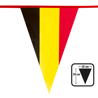 Imagen de Banderín Bandera Bélgica plástico (10m)