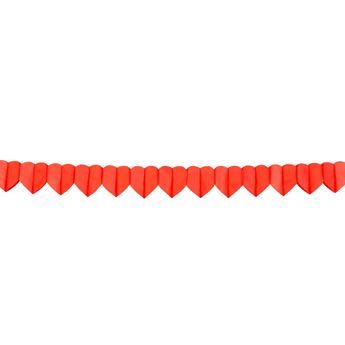 Imagen de Guirnalda Corazones Rojos papel (4m)