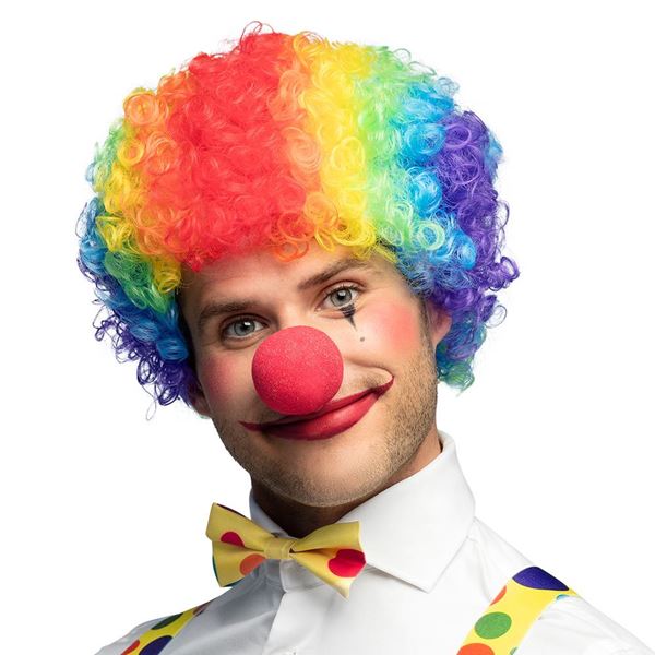 Imagens de Peluca Payaso Rizos Multicolor 
