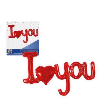 Imagen de Globo I Love You Rojo Foil (97cm)