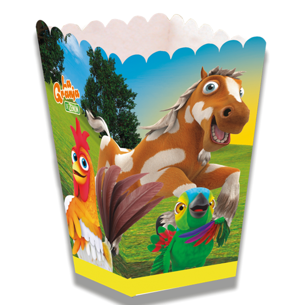 Picture of Caja Palomitas Mini La Granja de Zenón cartón 12cm x 5cm