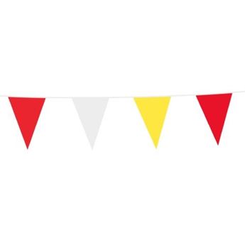 Imagen de Banderín Rojo, Blanco y Amarillo plástico (10m)