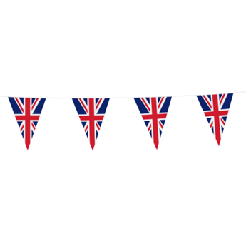 Imagen de Banderín Bandera Reino Unido 10m plástico (20x30cm)