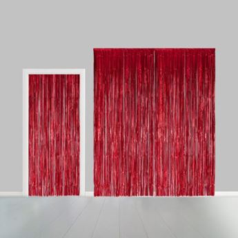 Imagen de Cortina Roja Brillante (100x 240cm)