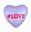 Imagen de Globo Corazón Morado Love (45cm)