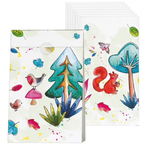 Picture of Bolsas Animales del Bosque Infantil papel (8 unidades)