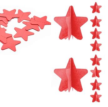 Imagen de Tira Estrellas Roja papel (1,5m)